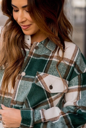 Stretch Comfort Wanderlust Plaid Shacket
