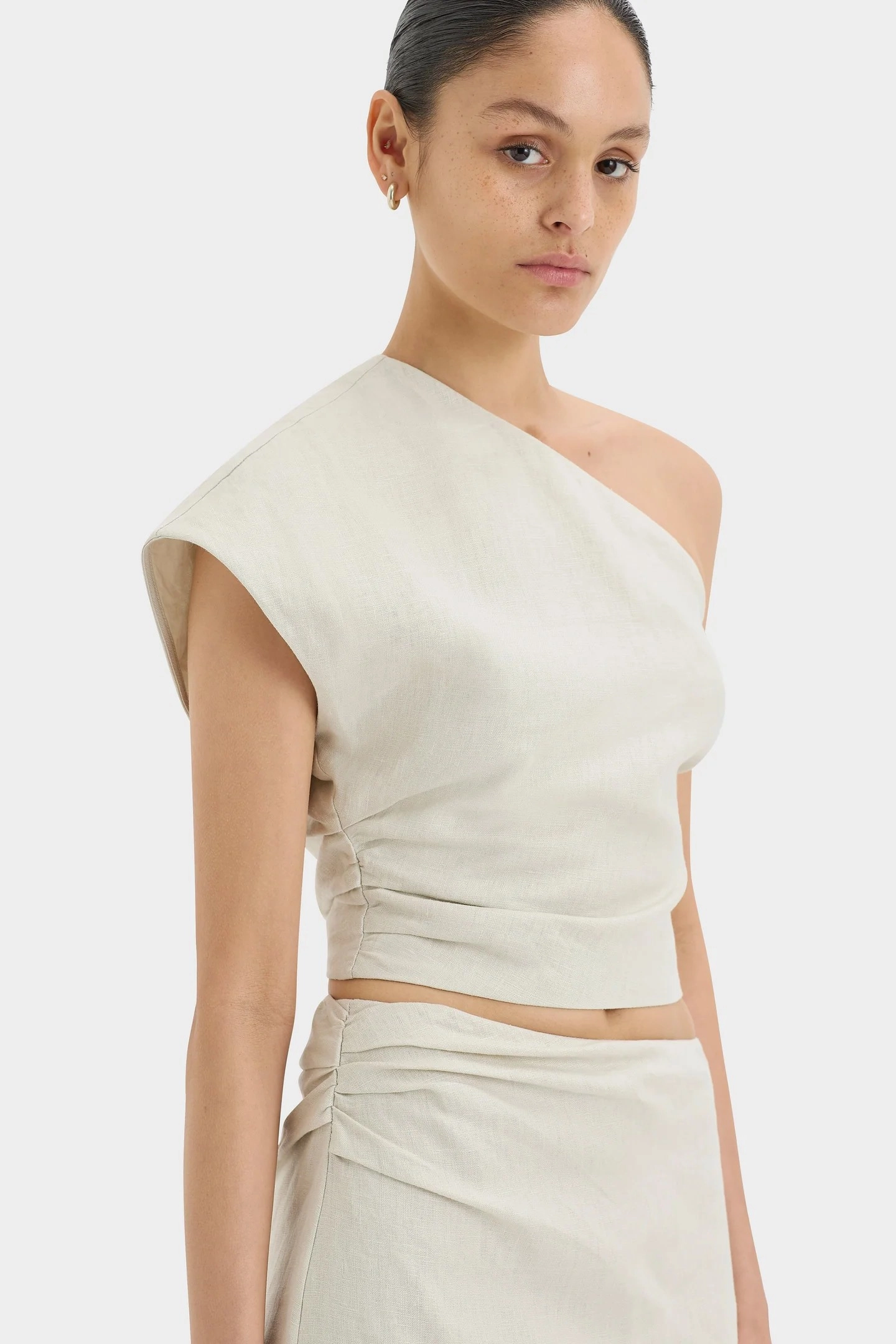 Breathable Mesh Back Affogato Asymmetric Top