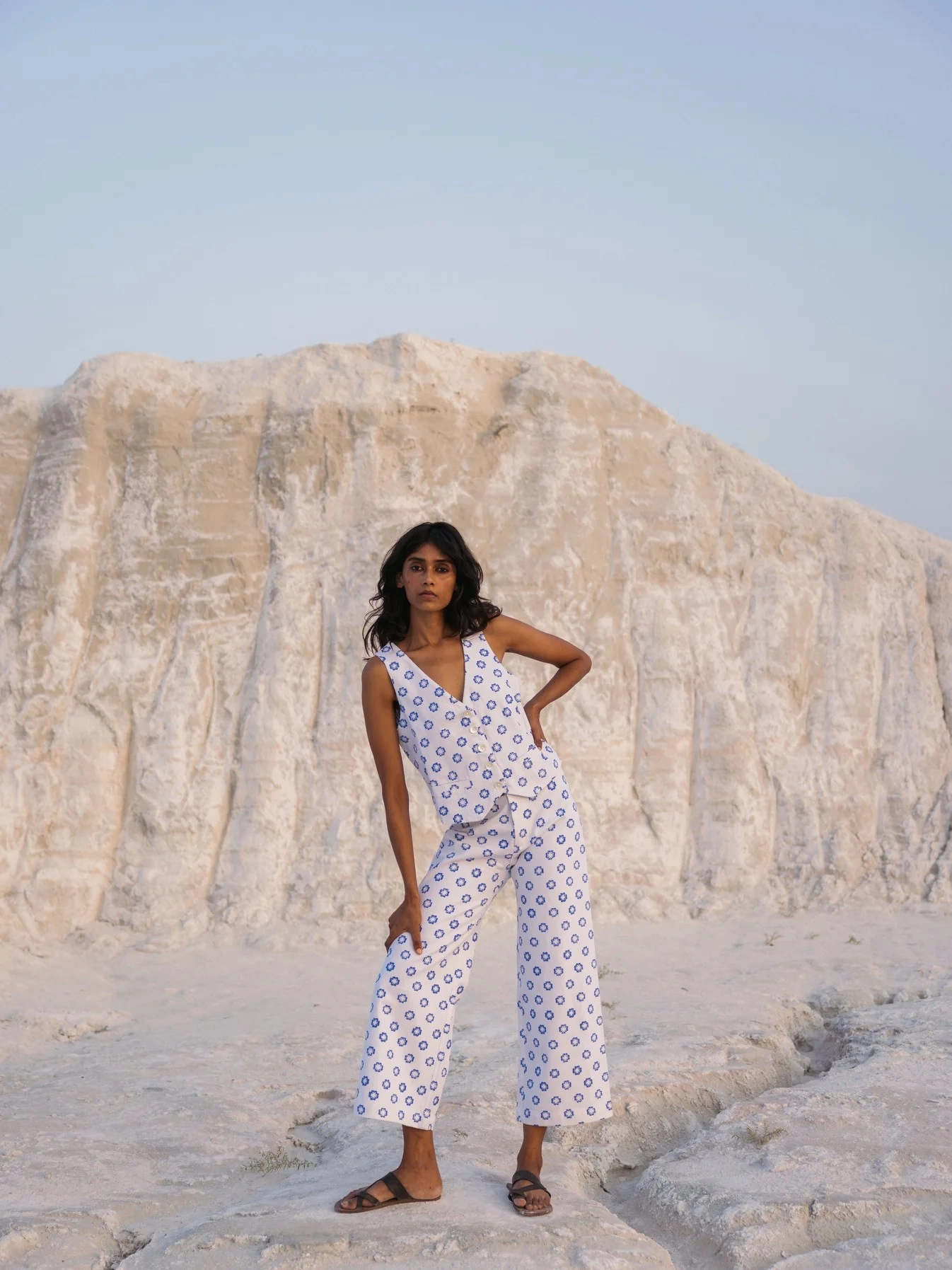 Double Needle Stitching Disco Pant