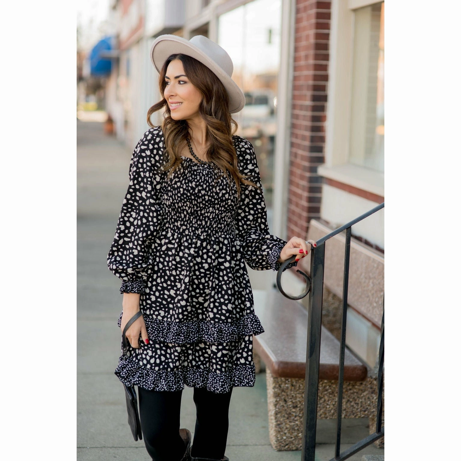 Padded-Bust Lounge Ready Tiered Double Ruffle Cheetah Print Dress