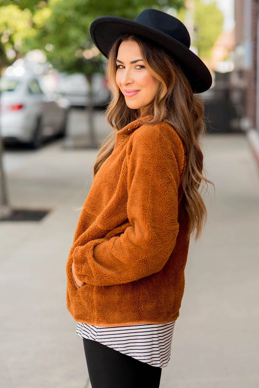 Thick and Fuzzy Button Up Jacket TearResistantFabric