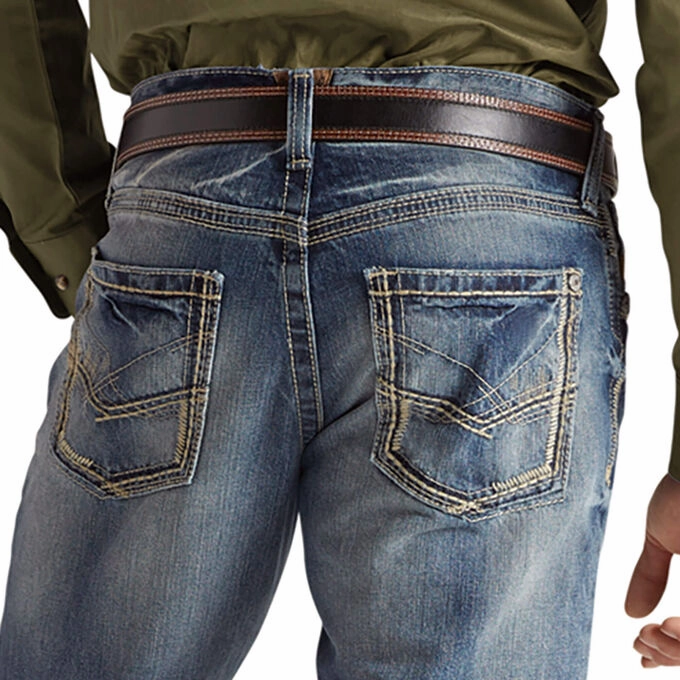 Ariat Men's M5 Slim Straight Leg Jean- Gambler Softened Lining