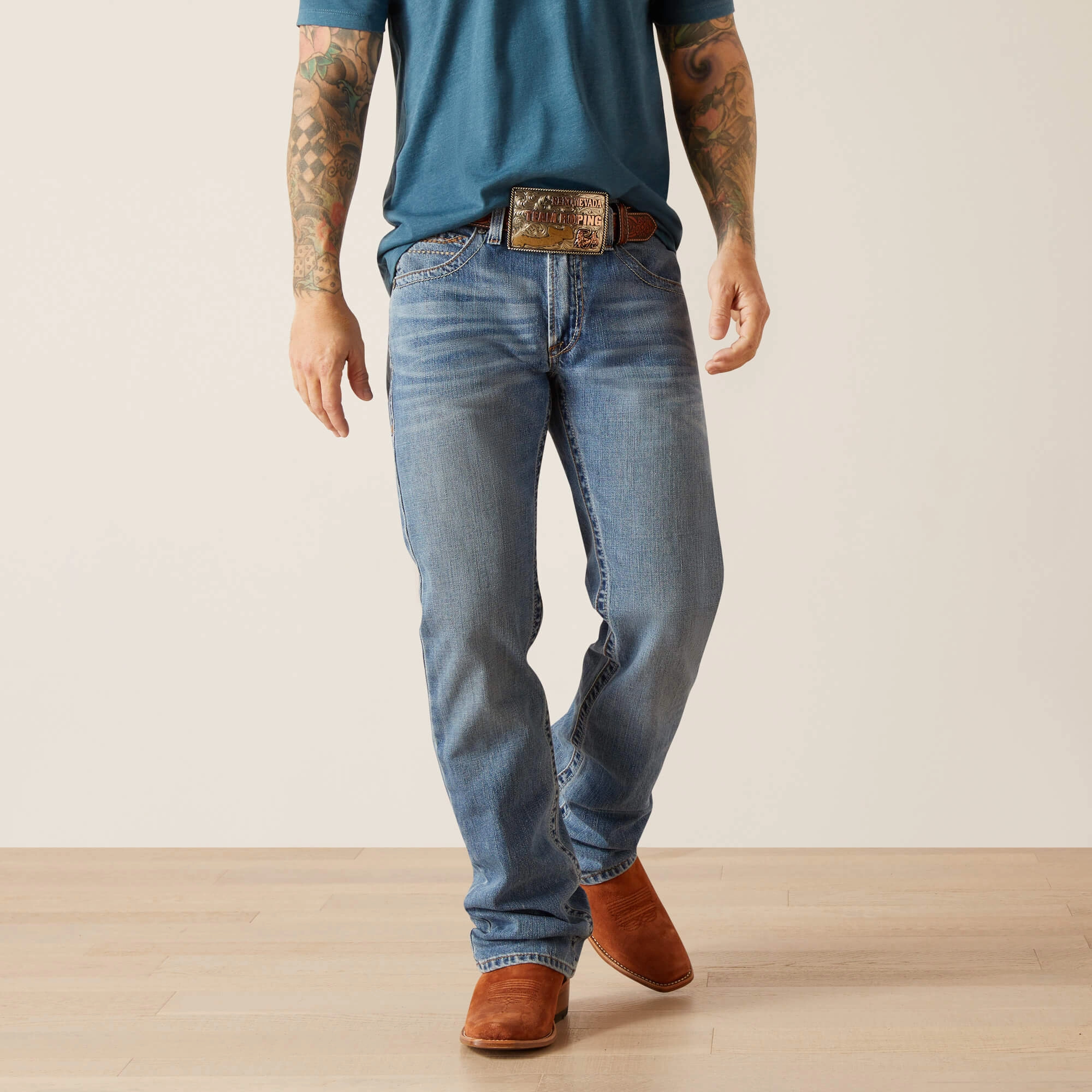 Ariat Men??s M5 Straight Fit Straight Leg Jean-Baylor Streetwear Fan Earthy High Quality
