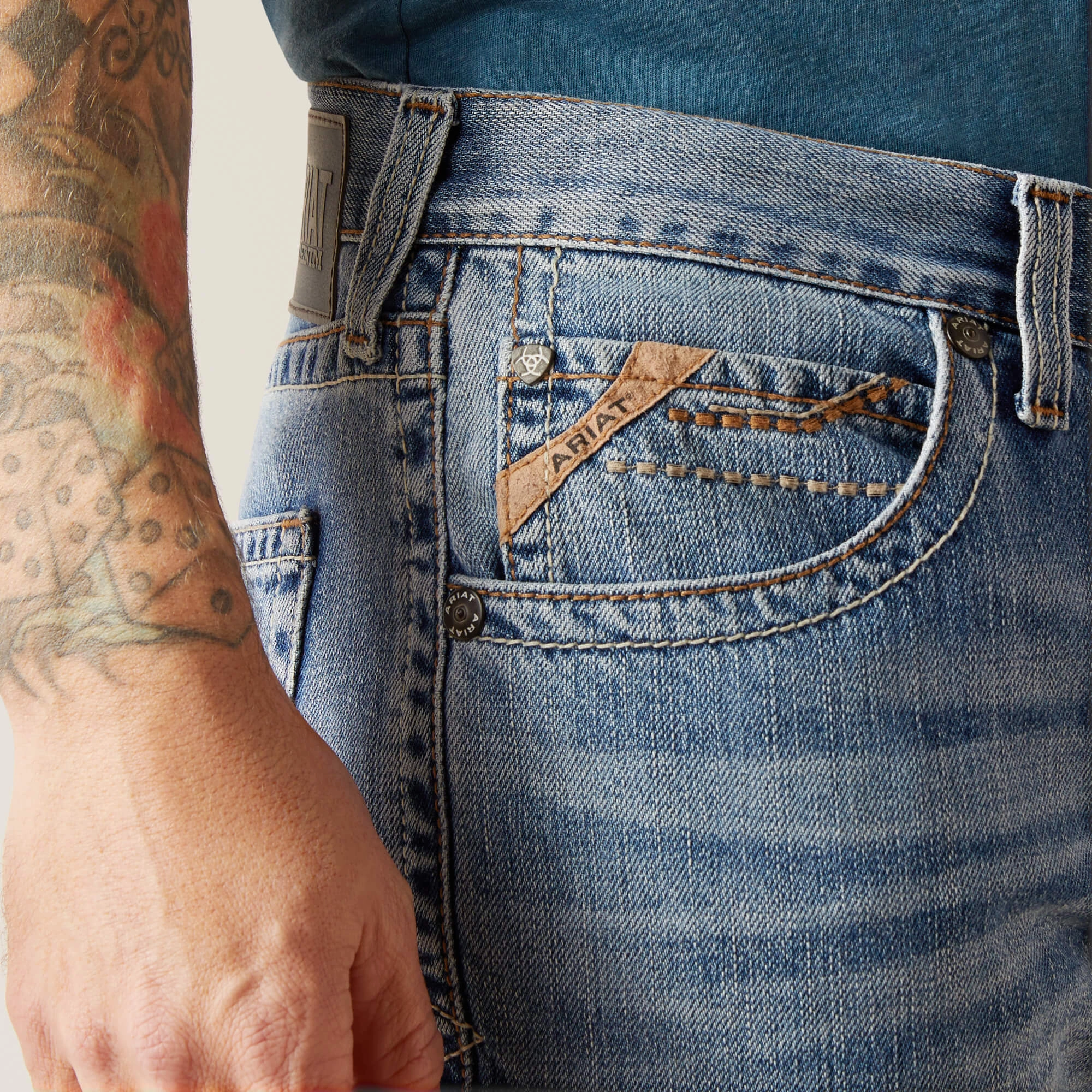 Ariat Men??s M5 Straight Fit Straight Leg Jean-Baylor Fashion Fit Design