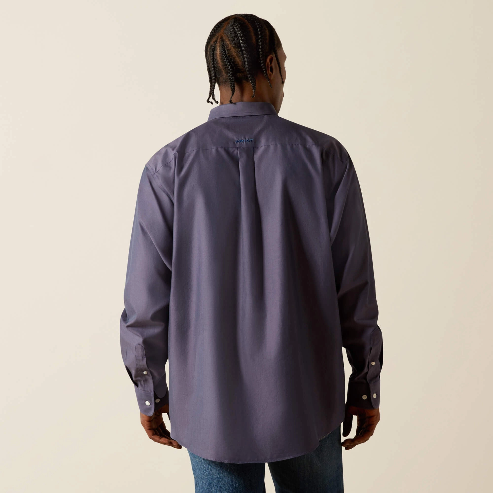 Ariat Men's Solid Pinpoint Oxford Shirt Non Iron Material