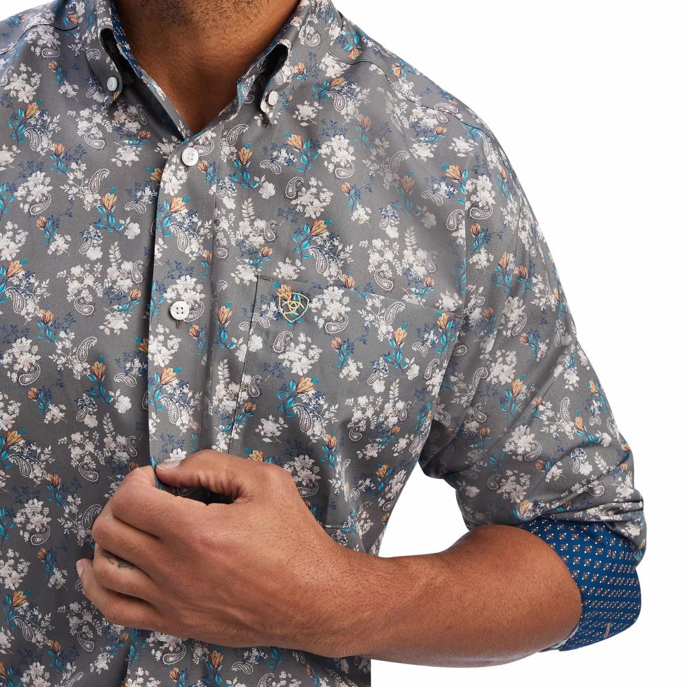 Active Comfort Durable Material Ariat Men's Wrinkle Free Floral Shirt