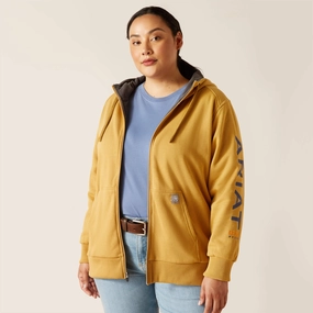 Ariat Women??s Rebar All-Weather Full Zip Sweatshirt-Antelope Light Fit