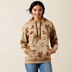 Ariat Women's Savannah Tan Heather Hoodie Casual Comfort