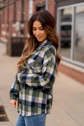 Ultra Flexible Old Style Lovestruck Plaid Shacket