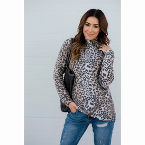 product inventory Wild Safari Leopard Wrapped Pullover