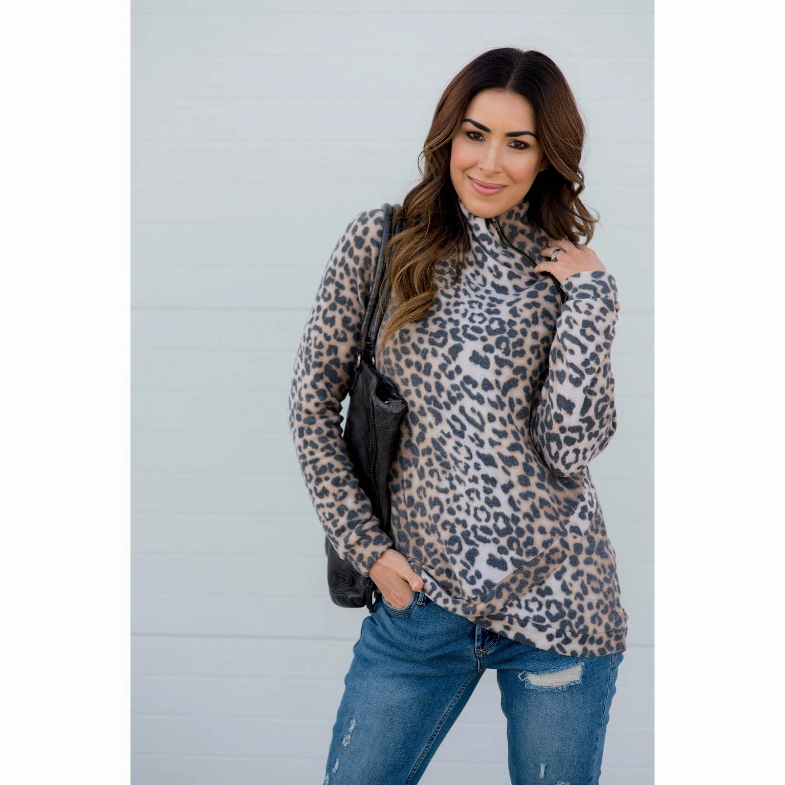 product inventory Wild Safari Leopard Wrapped Pullover