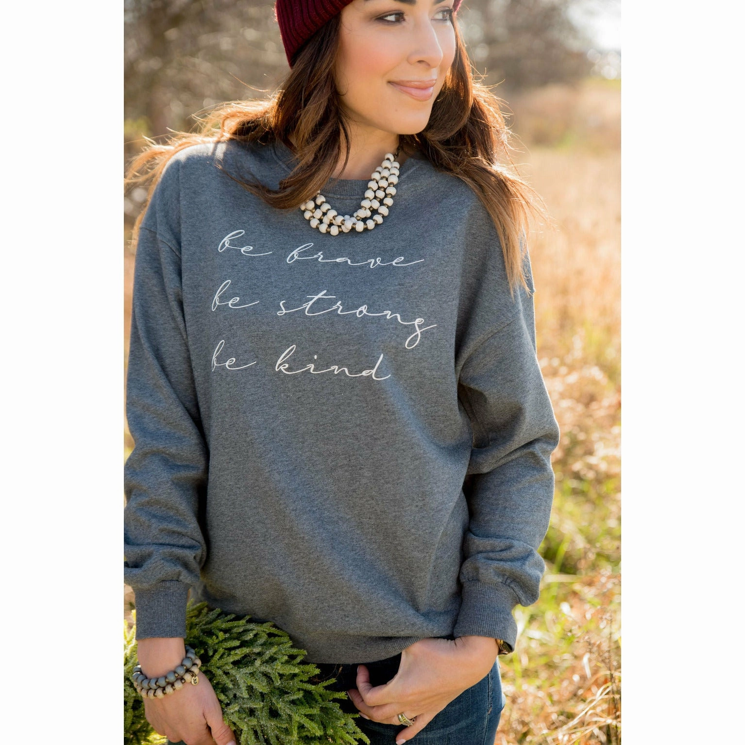 Be Brave Crewneck suitable for casual events