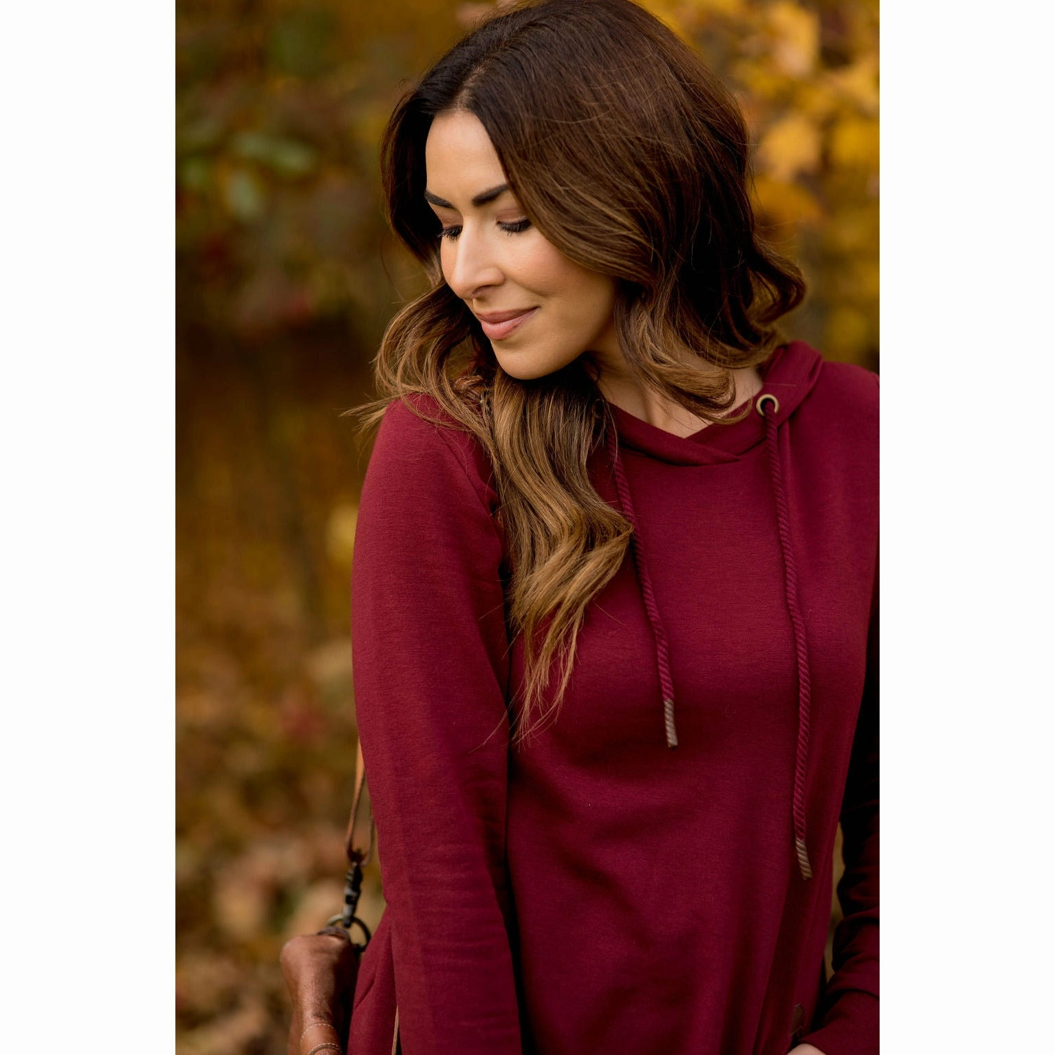 Core Minimal Betsey's Leather Accented Hoodie