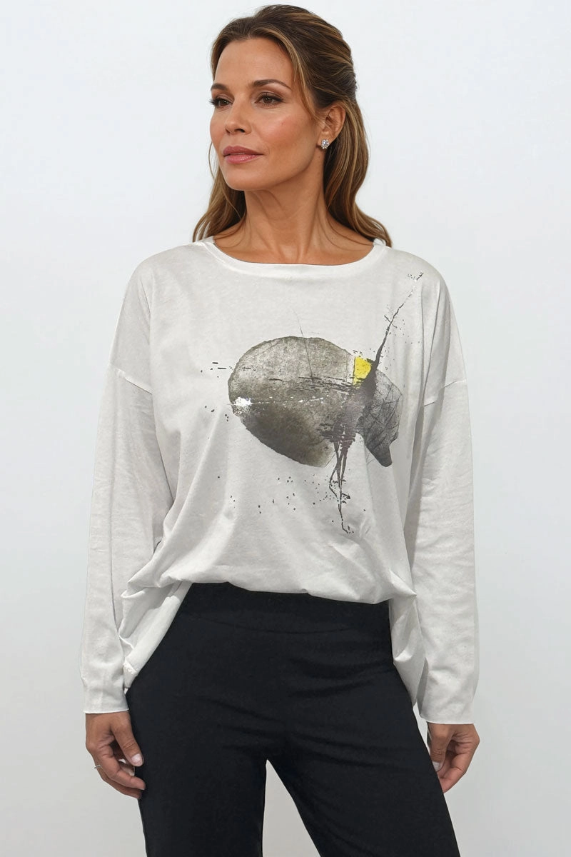 VintageWashEffect Soft and Flexible Planet Celestial Tee
