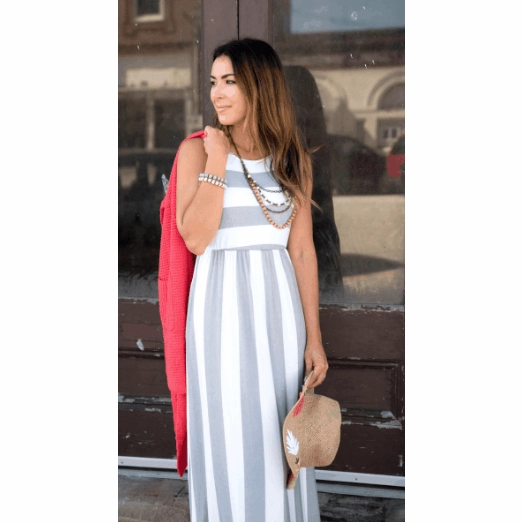 Stylish Comfort Airy Layer Bold & Beautiful Maxi Dress