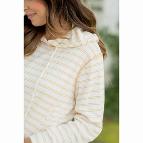 Fashion Statement Double Mixed Striped Hoodie