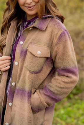 Non Restrictive Mobility Reinforced Shoulder Protection Bold Moves Plush Shacket