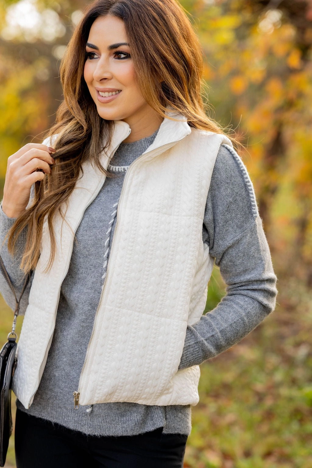 Effortless Layer Wind Stop Braided Puffer Vest