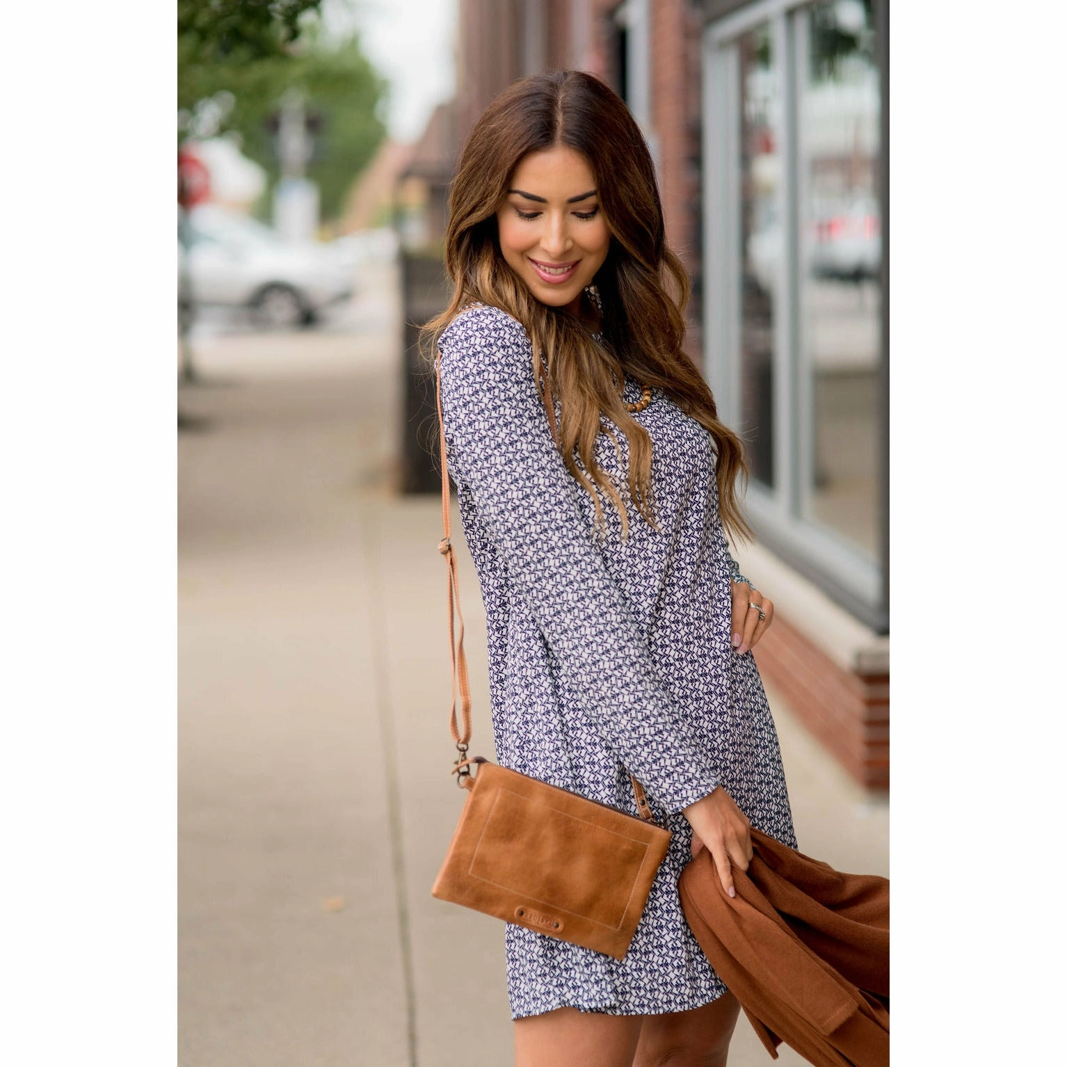 Blush Glow Japan Line Geo Shift Dress