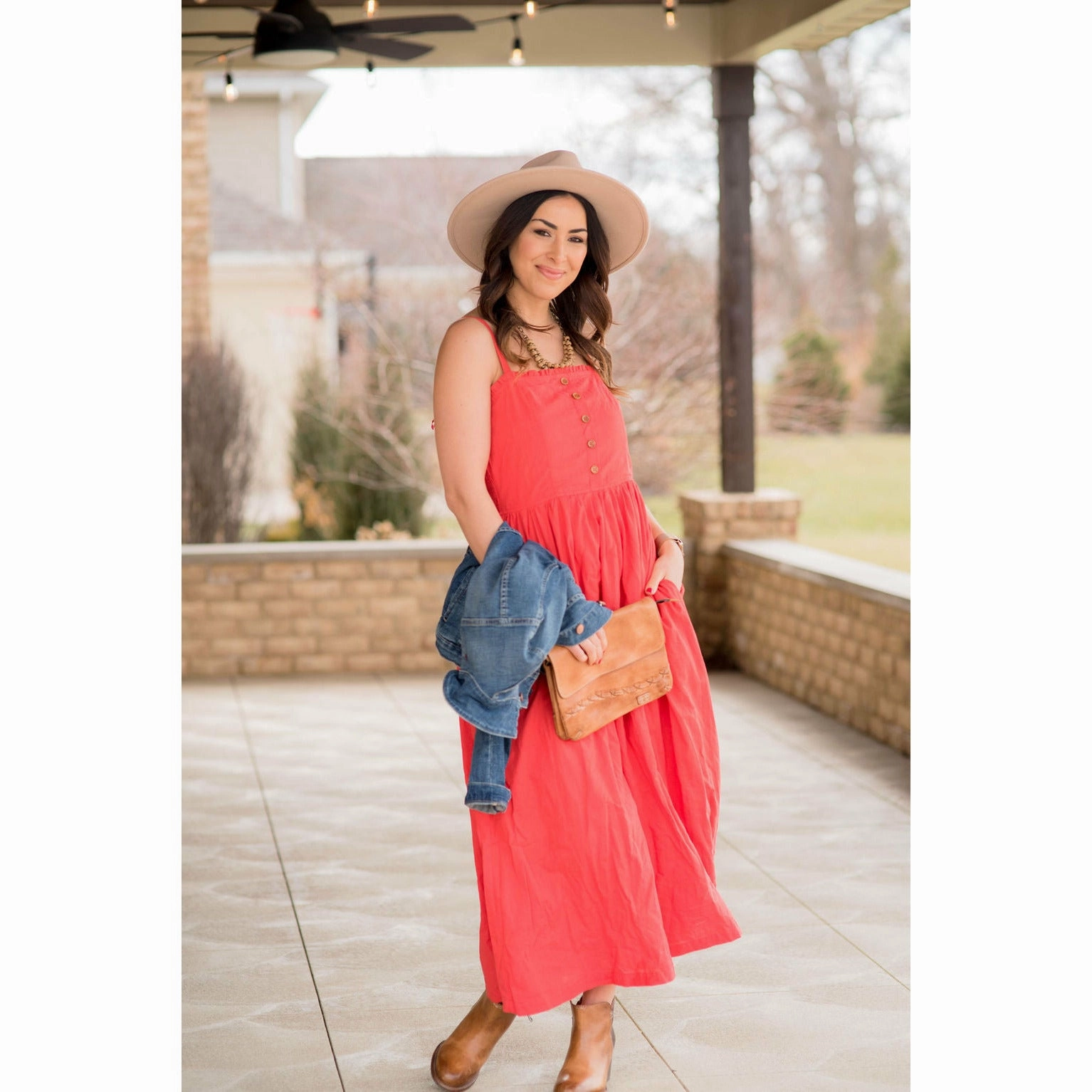 Effortless Wear Button Top Tank Midi