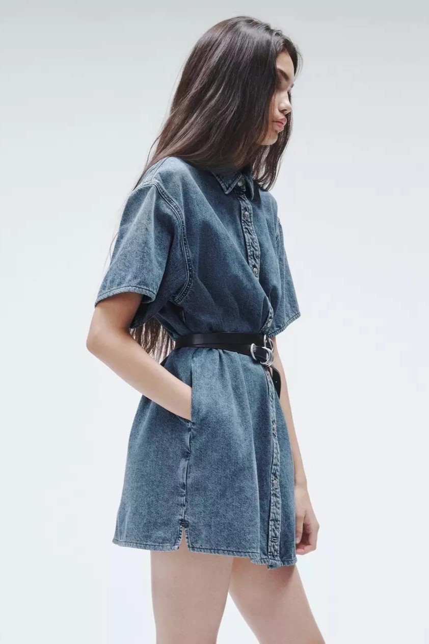 Carter Denim Dress Dreamy Presence Sleek Layer