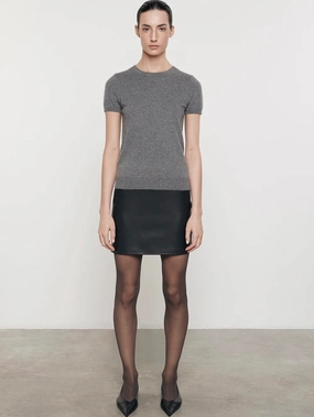 Cashmere Jersey S/S Crew MeshVentilation