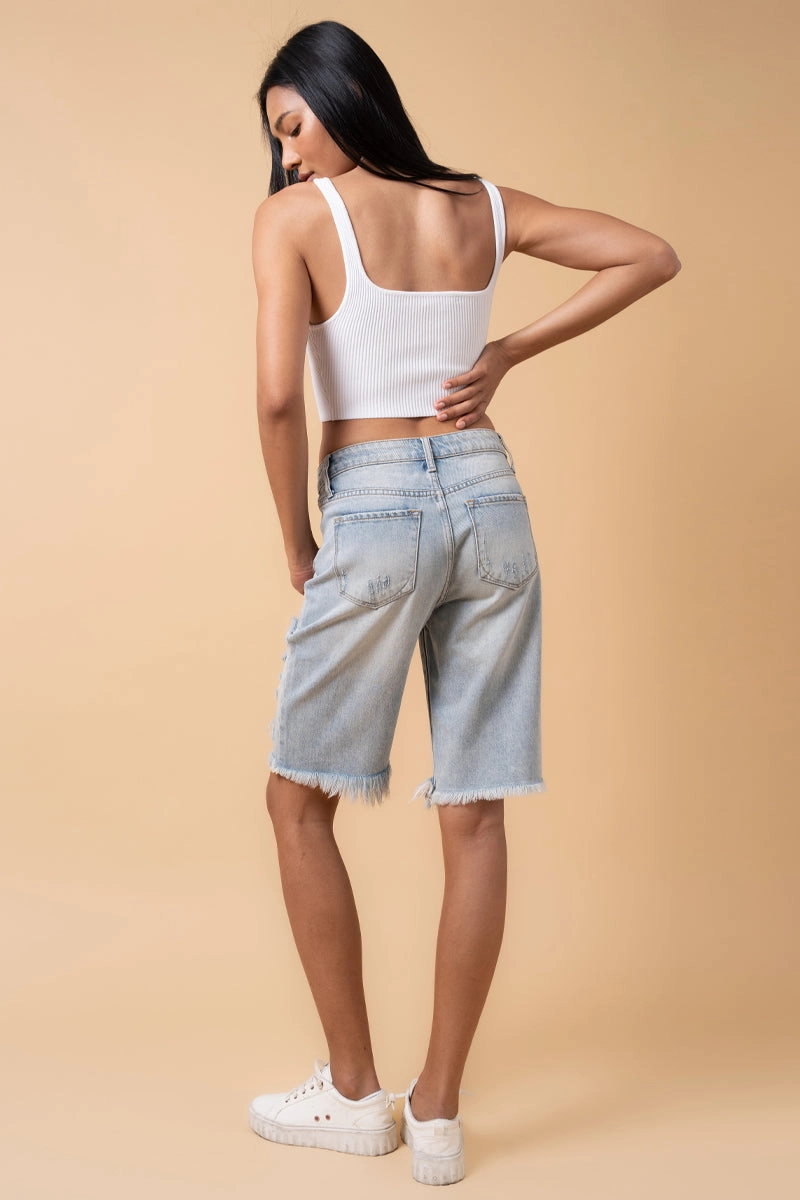 Playful Prints Cap Castaways High Waist Bermuda