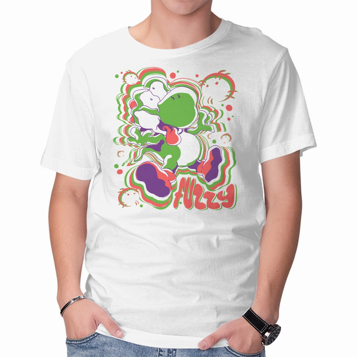 Standard Body Fit Low Profile Silhouette Fuzzy Dino