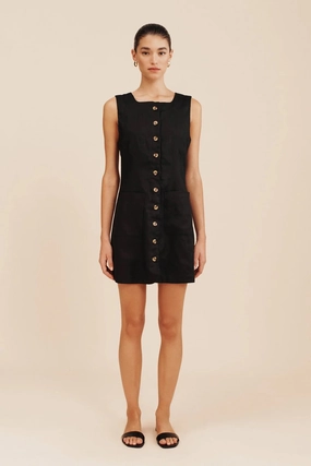 Emma Button Down Mini Dress Warm Palette Walk Grace