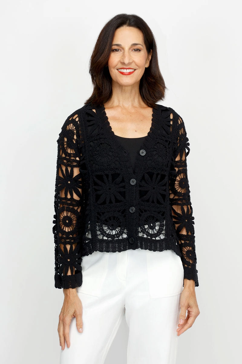 Ten Oh 8 Patchwork Cardigan Classic Knit Cozy Everyday