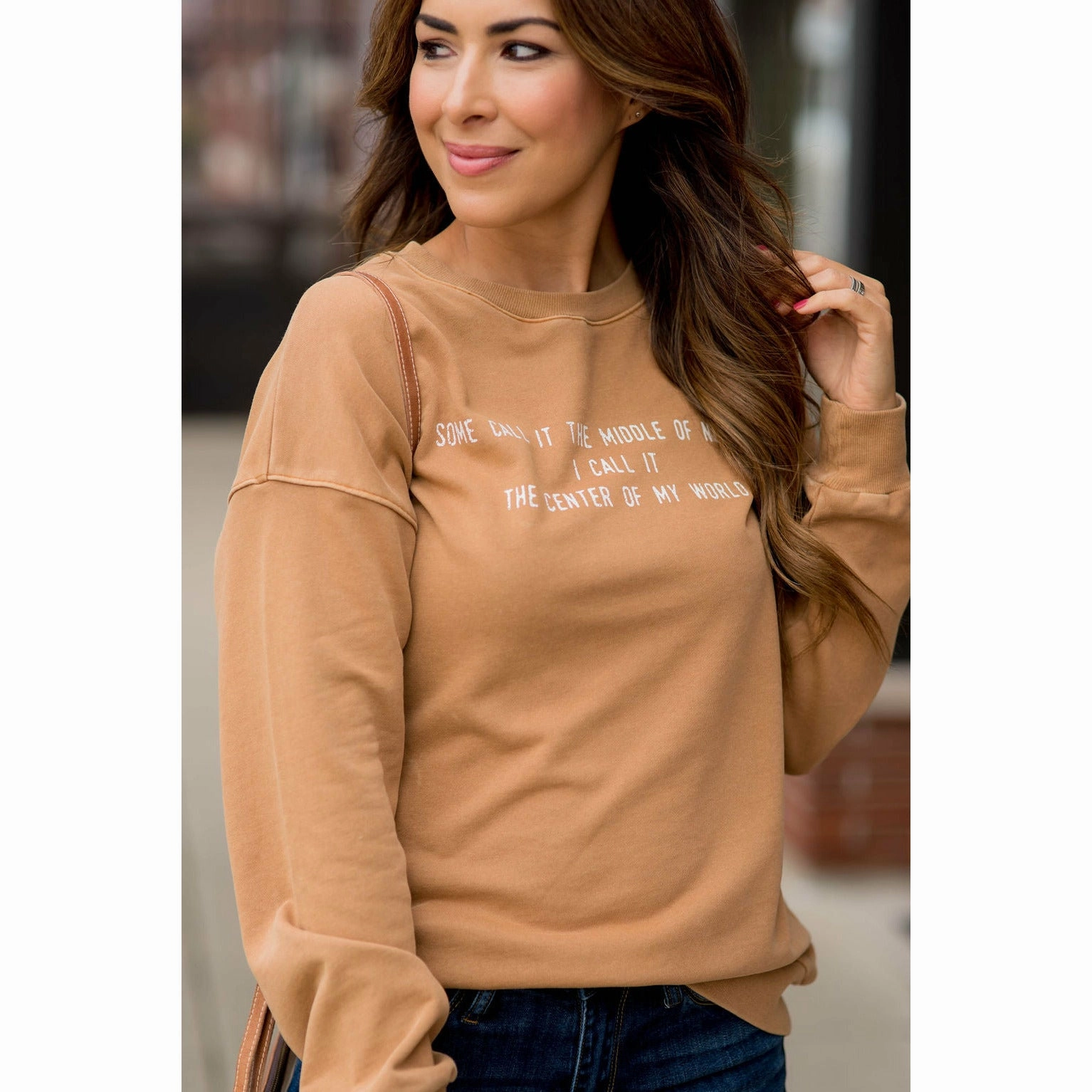 Some Call It The Middle Of Nowhere Graphic Crewneck Limited Edition earthy colors