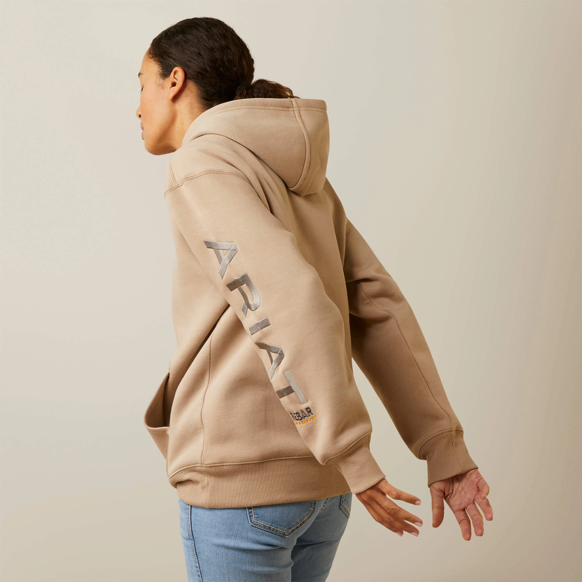 Ariat Women??s Rebar Graphic Hoodie- String Alloy Owl like Zip Pocket