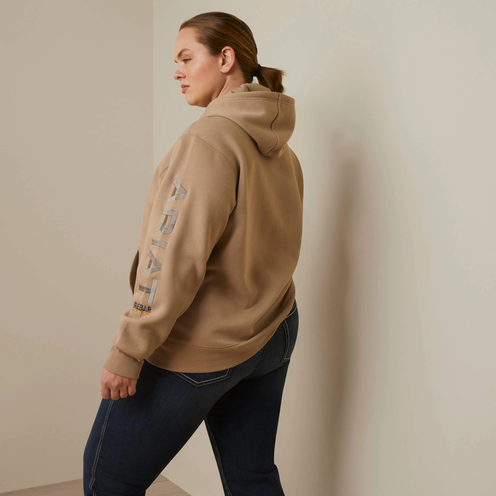 Ariat Women??s Rebar Graphic Hoodie- String Alloy Drawcord Hem