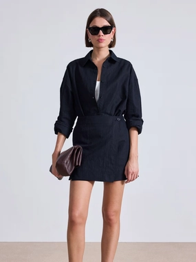 Fine Details Sophisticated Tailoring La Reina Mini Shirt Dress