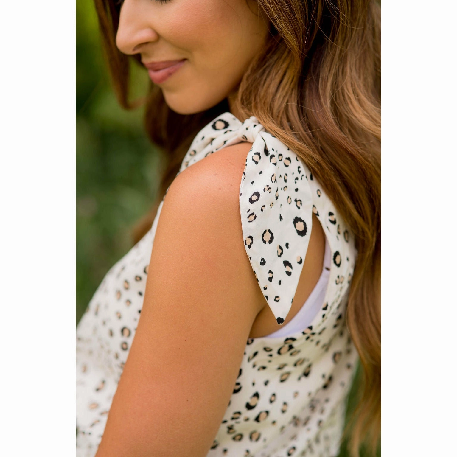 Fashionable Wear Walk Easy Cheetah Shoulder Tie Tank Dress