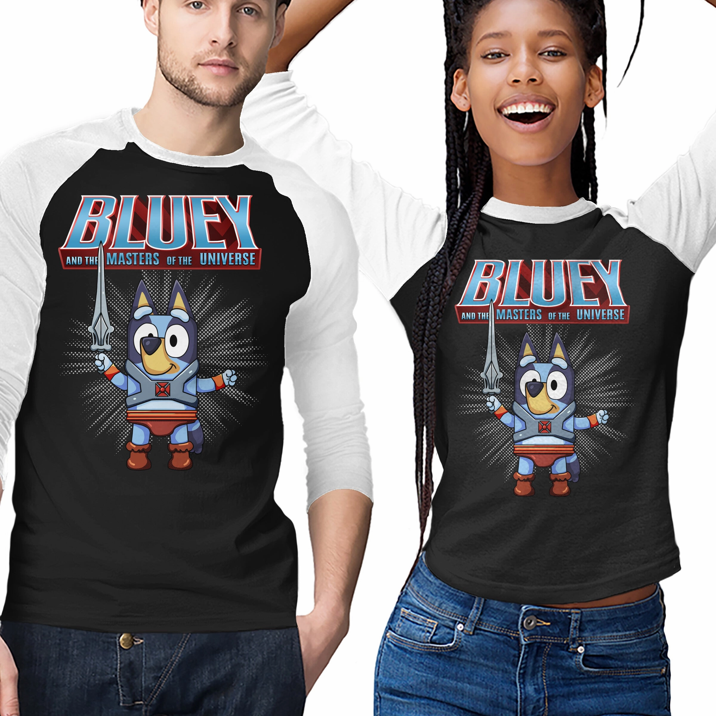 Bluey And The Masters Of The Universe Reinforced Shoulder Seams Comfy Performance Wear