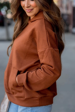 Raised Woven Hooded Sweatshirt product holiday wearability