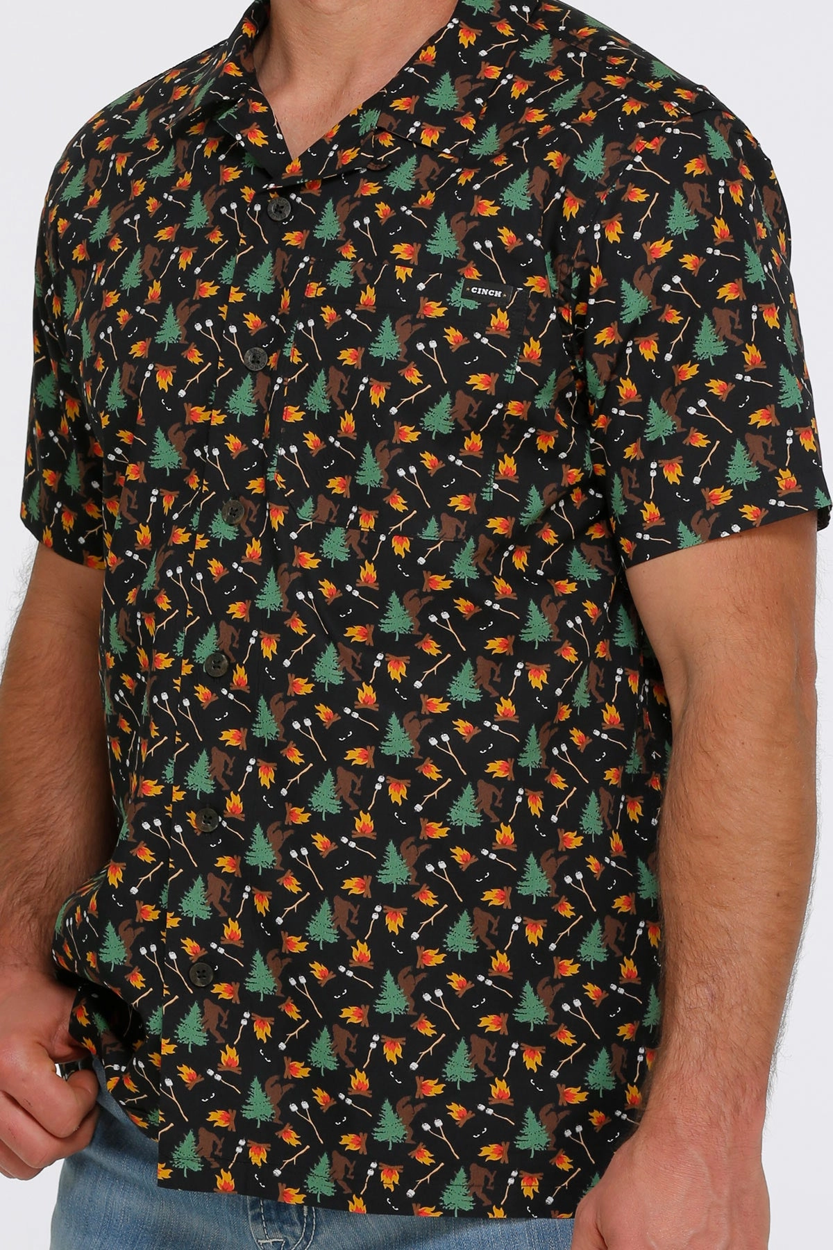 Travel-friendly Holiday Gift Cinch Men's  Bigfoot Camp Shirt