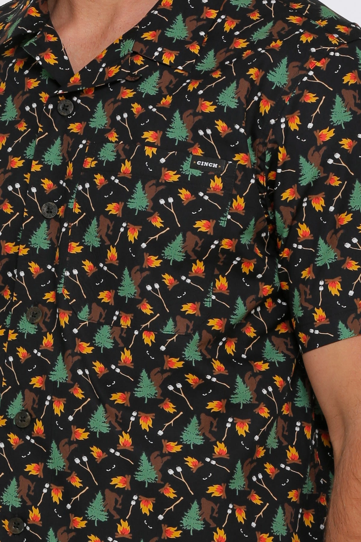 Cinch Men's  Bigfoot Camp Shirt Iconic look Stretch Fit Technology