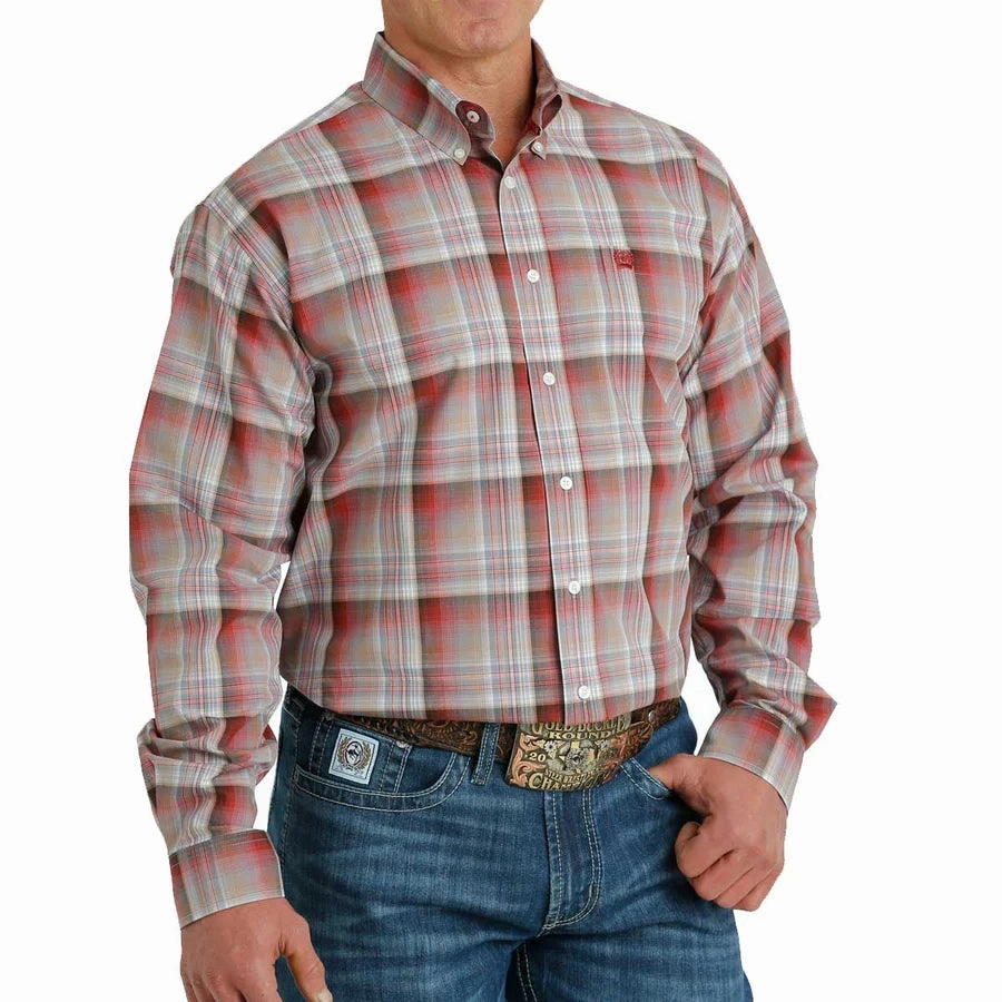 Cinch Men's Denver Plaid  Shirt Country Escape