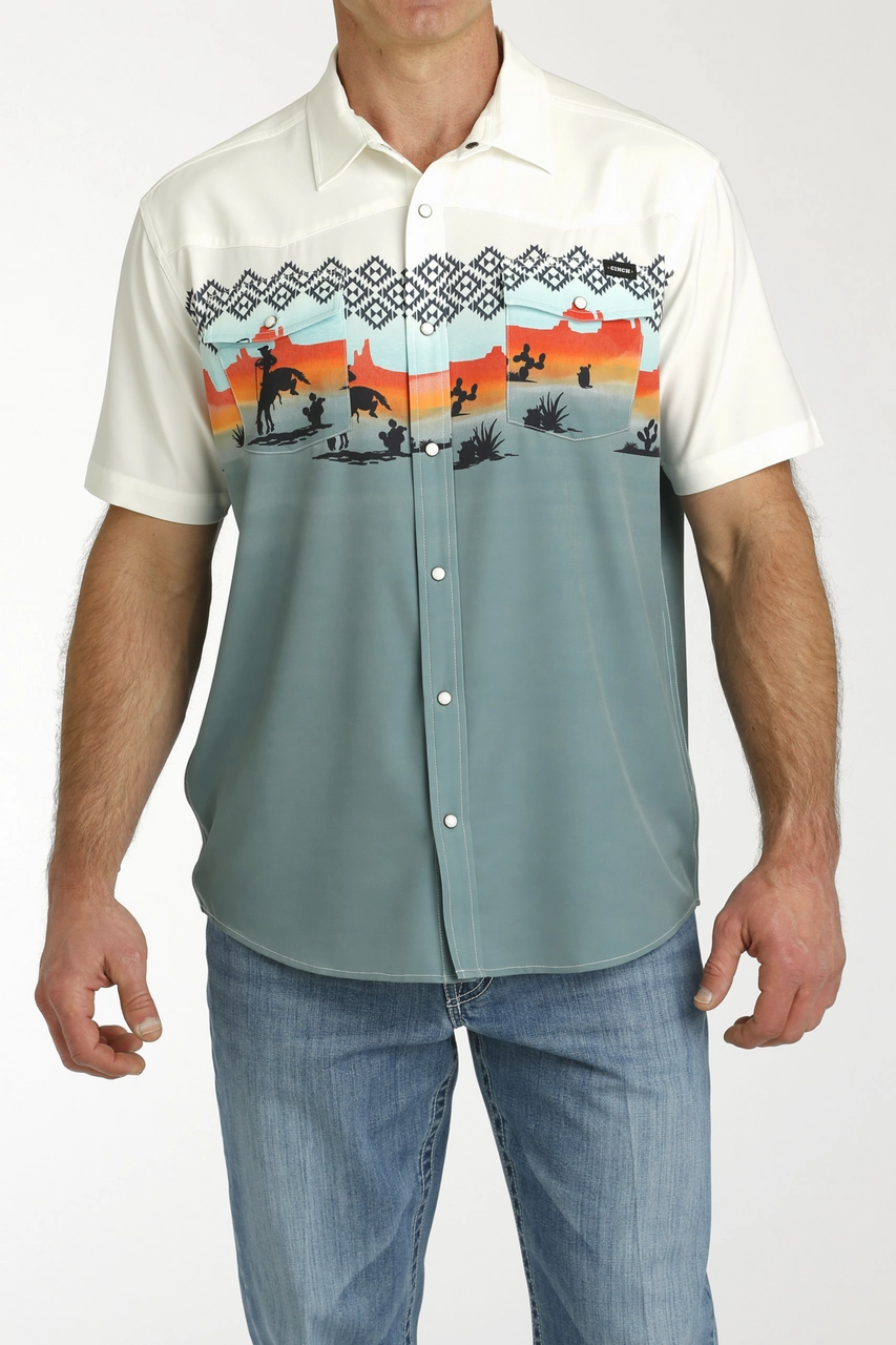 Travel Friendly Cinch Men's Desert Rider Camp Shirt