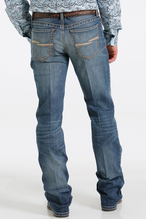 Couple Look Lightweight All Round Piece Cinch Men??s Ian Stretch Jeans-Dark Stonewash