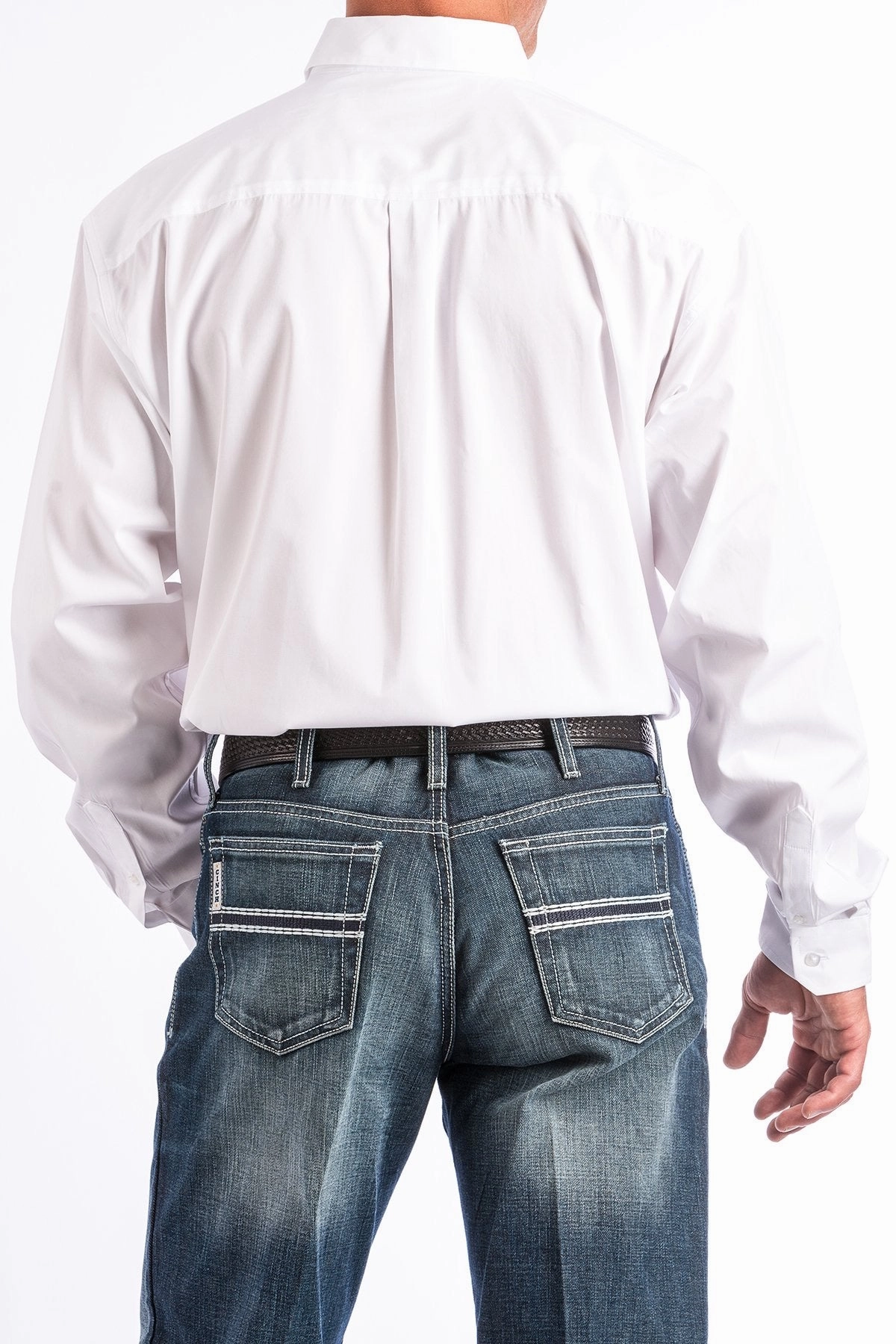 Easy Styling Cinch Men's Solid White Shirt