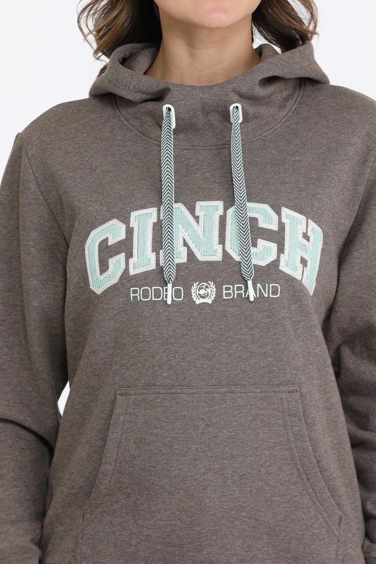 Cinch Women's Logo Hoodie-Brown Elephant like Trendy Outfit