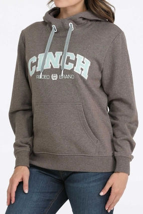 Cinch Women's Logo Hoodie-Brown Bold Street Holiday Wear