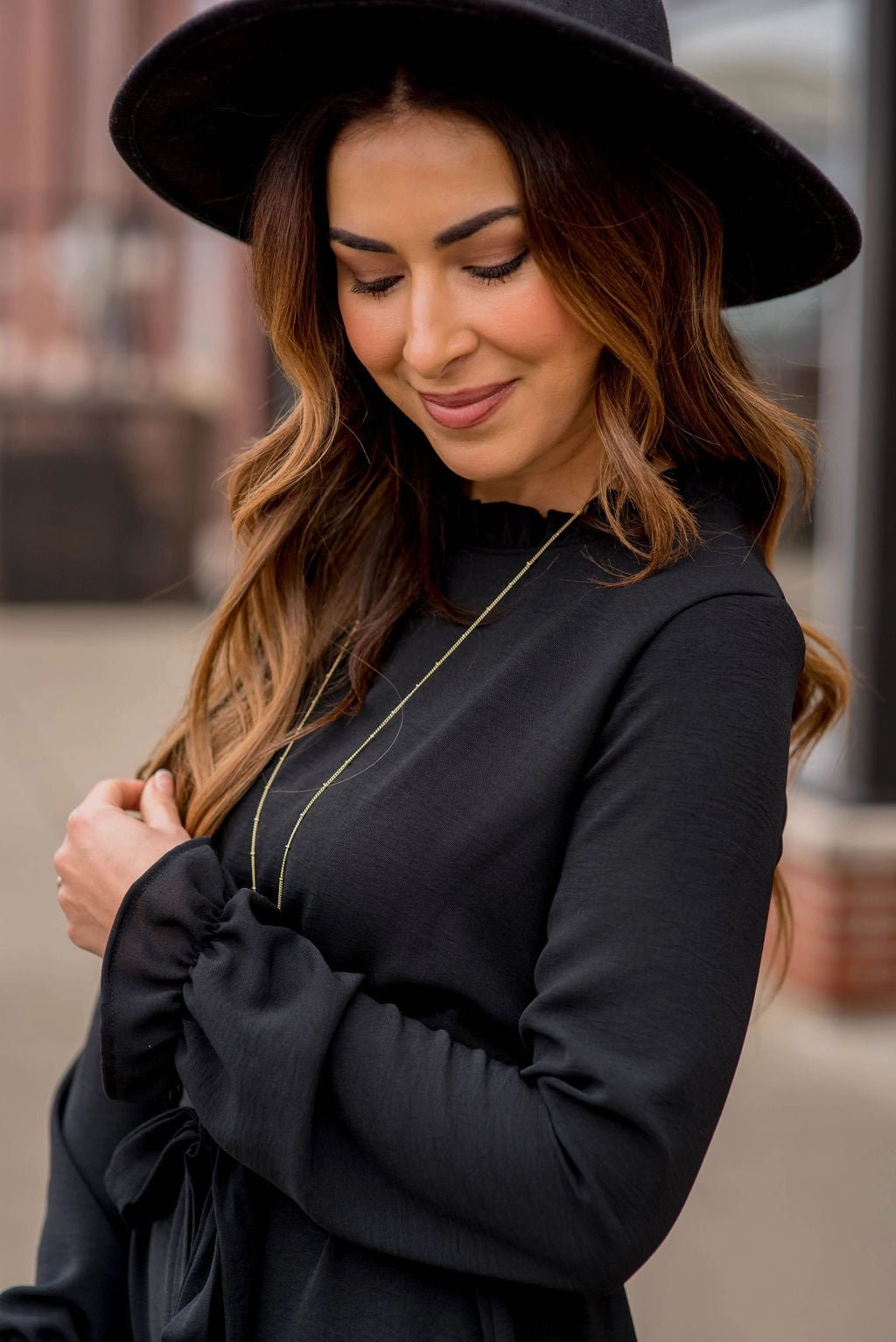 Cinched Long Sleeve Tie Dress Comfy Yet Stylish