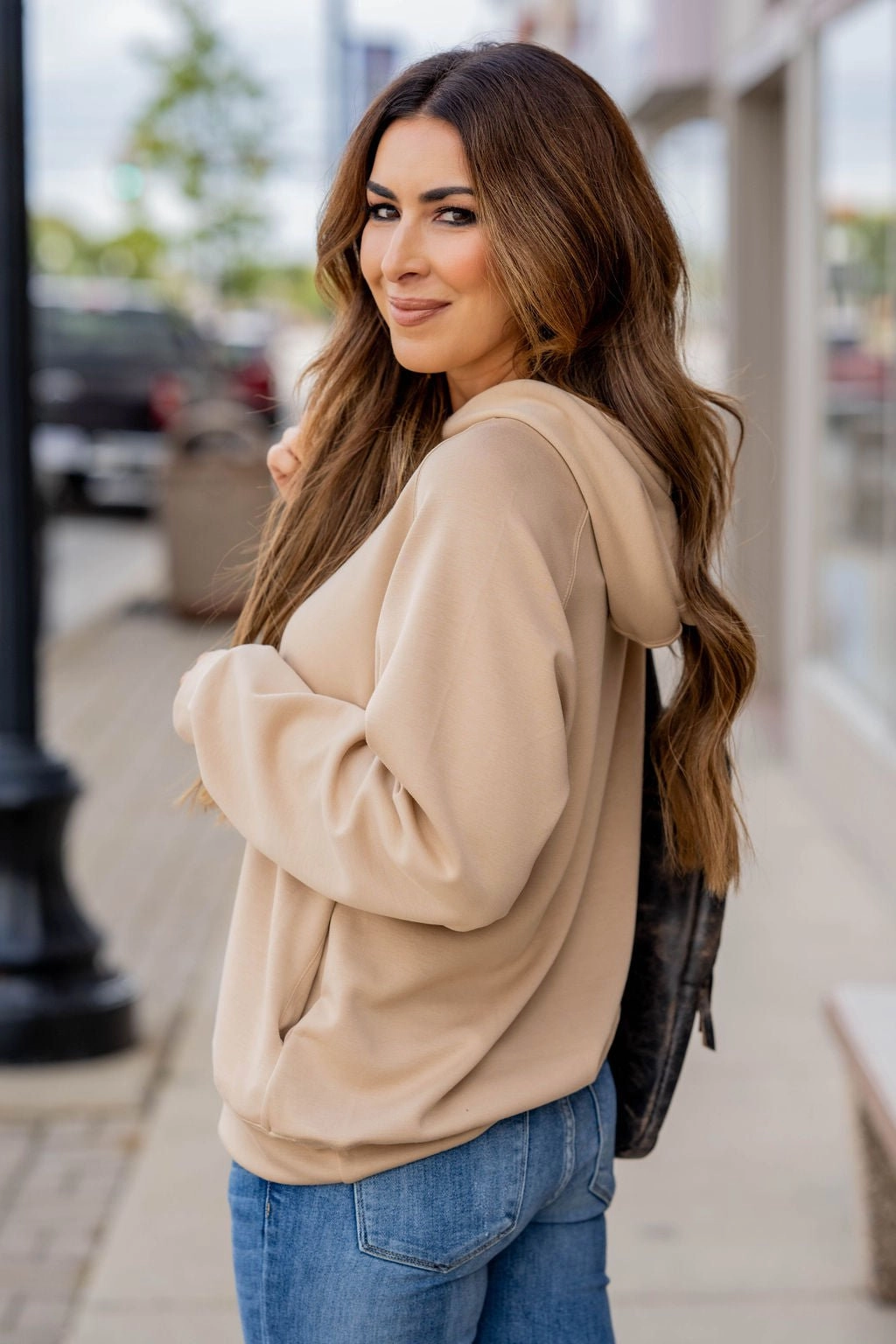 Side Pocket Hooded Sweatshirt Effortless Fashion