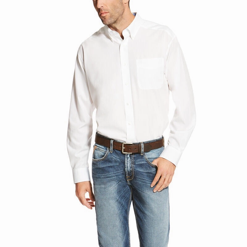 Ariat Men??s Solid White Shirt Eco-friendly Versatile Outfit