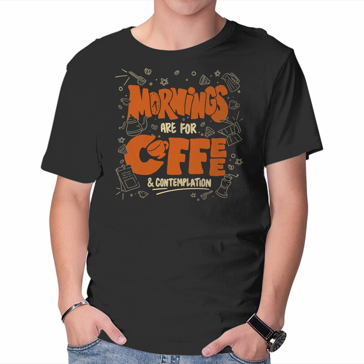 Coffee And Contemplation Sport Layer Fit Wide Neck Opening