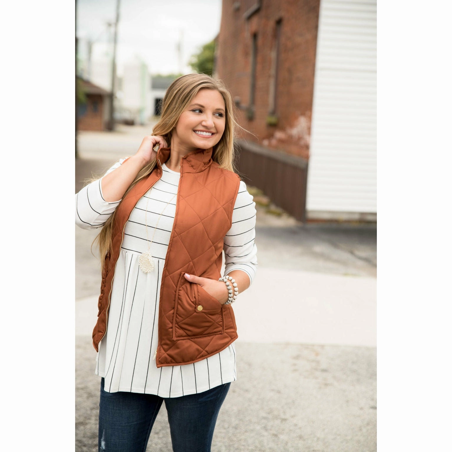 Puffer Vest Flatlock stitching